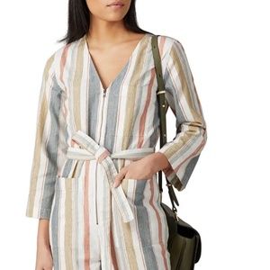 Madewell Tie Front Zip Front Jumpsuit Size XS
